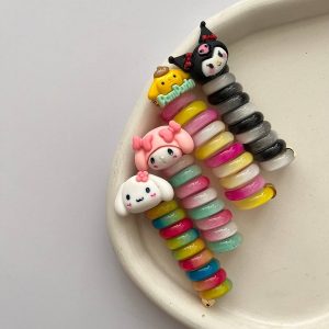 کش مو فنری عروسکی کرومی و دوستانBab45 فروشگاه برایاشاپ