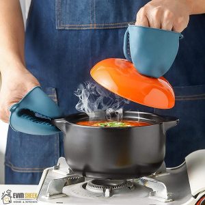 دستگیره نسوز سیلیکونی آشپزخانهKit010 رنگ آبی