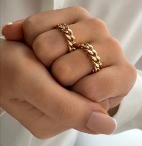 انگشتر کارتیر زنانه مدل Chain Glam21‏ فروشگاه برایاشاپ