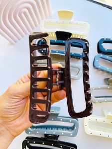 کلیپس مو خال خالی مستطیل ۱۲سانتی Om77 فروشگاه برایاشاپ