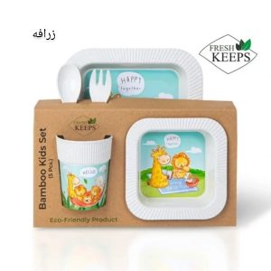 ظرف غذا کودک بامبو 5 تکه برند fresh keeps‏ فروشگاه برایاشاپ