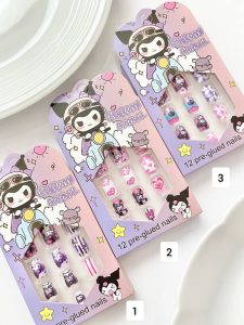 ناخن مصنوعی بچگانه طرح کرومی Xt33 فروشگاه برایاشاپ