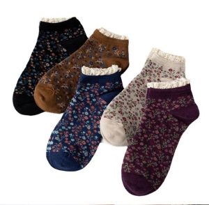 جوراب مچی گل ریز لب تور Soc102 فروشگاه برایاشاپ