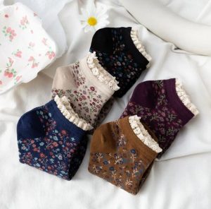 جوراب مچی گل ریز لب تور Soc102 فروشگاه برایاشاپ