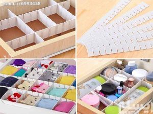 تقسیمکننده کشو ورقه ای قابل تنظیم۲تایی Nt44 فروشگاه برایاشاپ