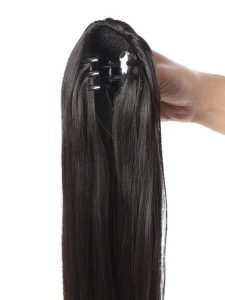 اکستنشن مو دم اسبی کلیپسی ابریشمی طبیعی Mho409 فروشگاه برایاشاپ