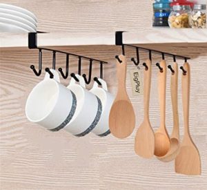 آویز کفگیر ملاقه 6 قلابه فلزی نظم دهنده آشپزخانه Gam35 فروشگاه برایاشاپ