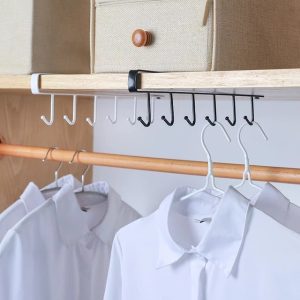 آویز کفگیر ملاقه 6 قلابه فلزی نظم دهنده آشپزخانه Gam35 فروشگاه برایاشاپ